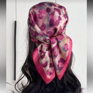 Pink animal print Scarf N1364